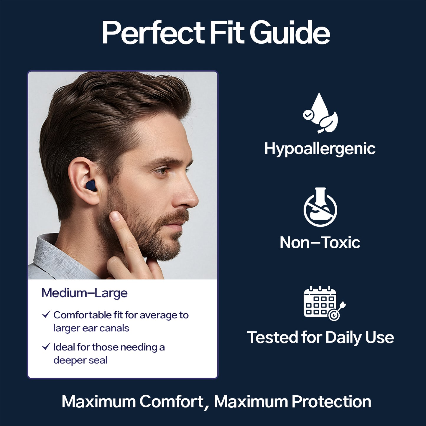 SoundBloc Foam Earplugs - Max noise protection M/L