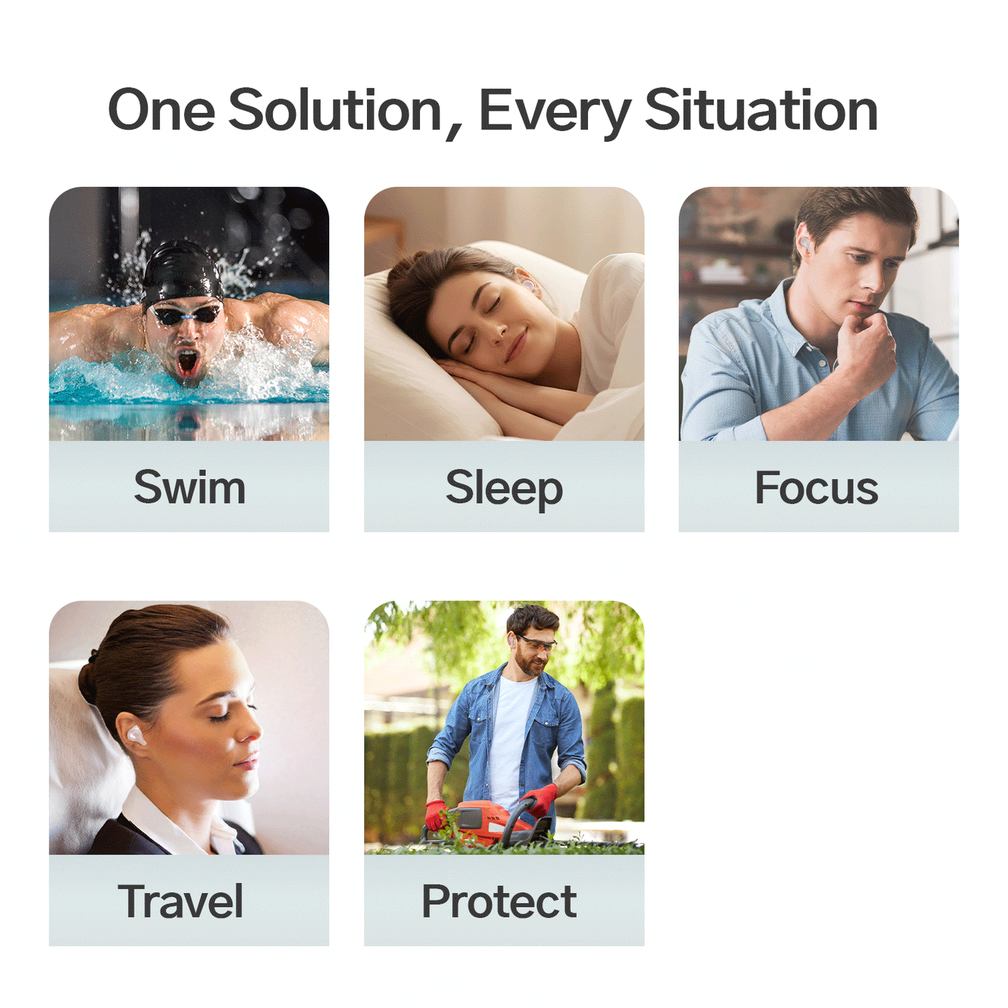 Air Silicone Earplugs - Side sleep comfort M/S