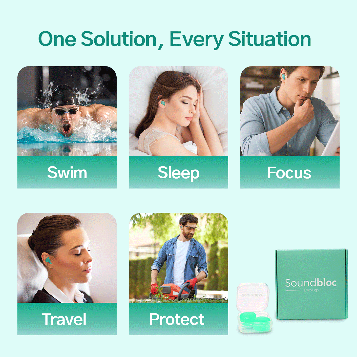 Aurora Silicone Earplugs - Side sleep comfort M/S