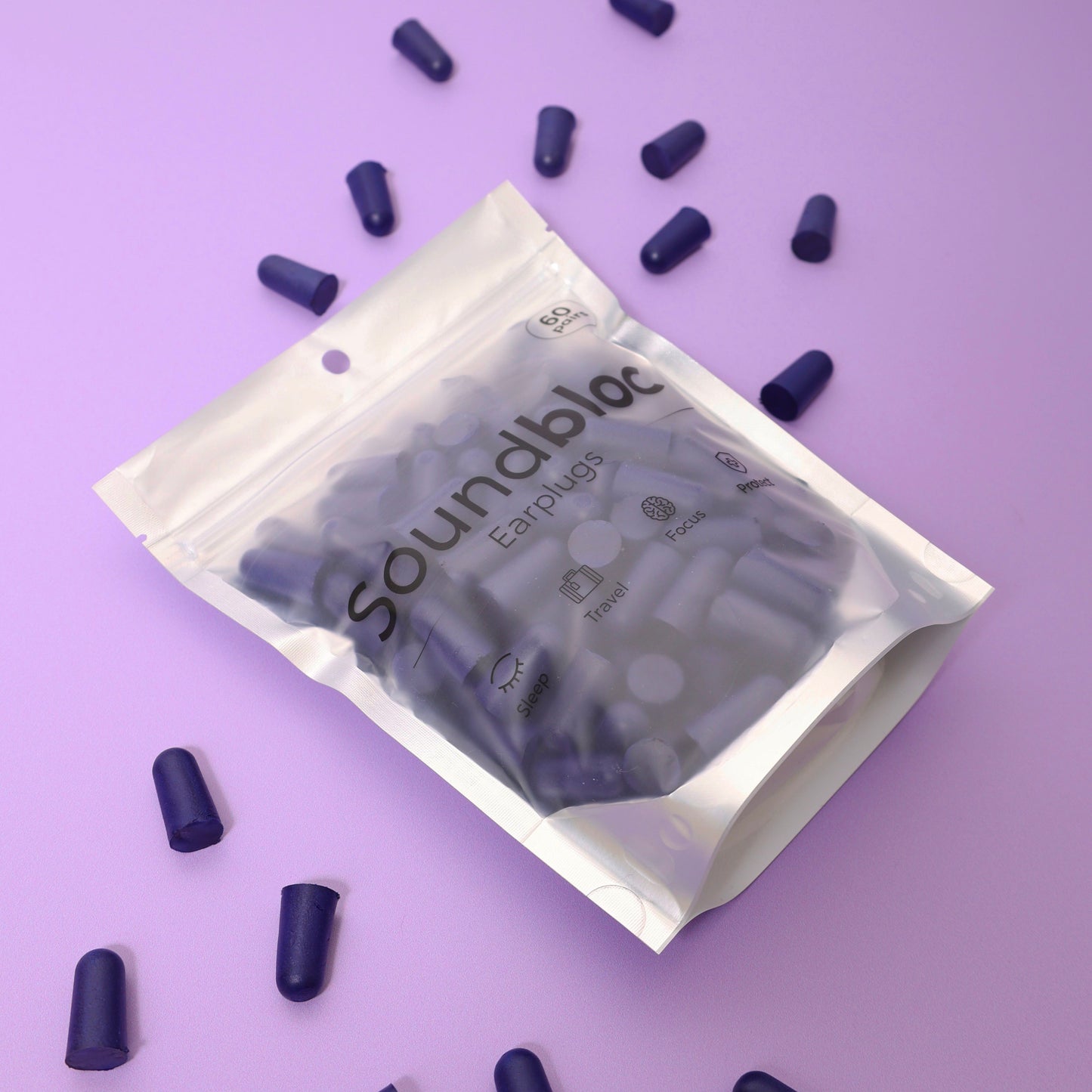 SoundBloc Foam Earplugs - Max noise protection M/L